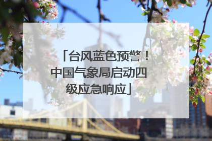 台风蓝色预警！中国气象局启动四级应急响应