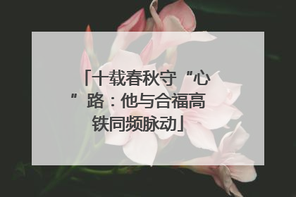十载春秋守“心”路：他与合福高铁同频脉动
