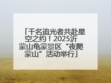 千名追光者共赴星空之约！2025沂蒙山龟蒙景区“夜爬蒙山”活动举行