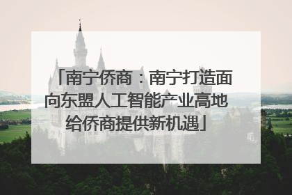 南宁侨商：南宁打造面向东盟人工智能产业高地给侨商提供新机遇