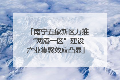 南宁五象新区力推“两港一区”建设 产业集聚效应凸显