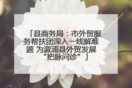 县商务局：市外贸服务帮扶团深入一线解难题 为溆浦县外贸发展“把脉问诊”