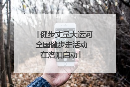 健步丈量大运河 全国健步走活动在洛阳启动