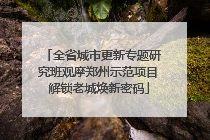全省城市更新专题研究班观摩郑州示范项目 解锁老城焕新密码