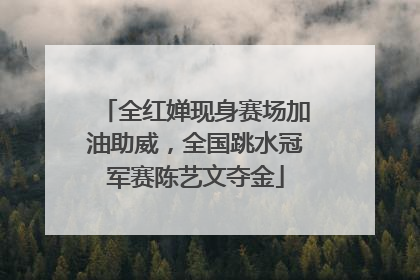 全红婵现身赛场加油助威，全国跳水冠军赛陈艺文夺金