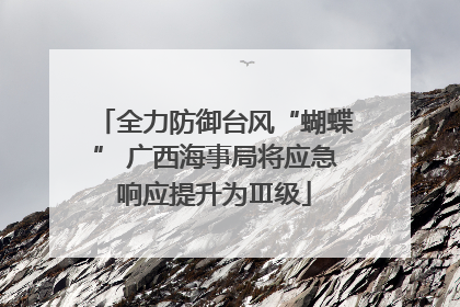 全力防御台风“蝴蝶” 广西海事局将应急响应提升为Ⅲ级