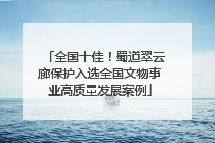 全国十佳！蜀道翠云廊保护入选全国文物事业高质量发展案例