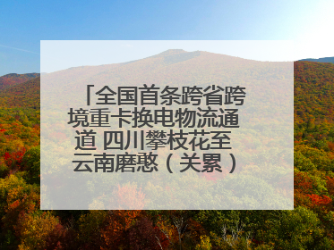 全国首条跨省跨境重卡换电物流通道 四川攀枝花至云南磨憨（关累）换电干线启动