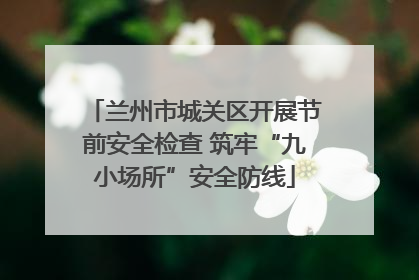 兰州市城关区开展节前安全检查 筑牢“九小场所”安全防线