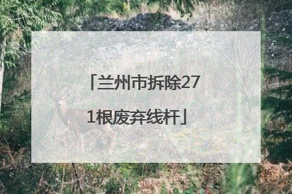 兰州市拆除271根废弃线杆