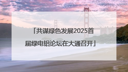 共谋绿色发展2025首届绿电铝论坛在大通召开