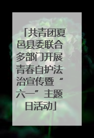 共青团夏邑县委联合多部门开展青春自护法治宣传暨“六一”主题日活动