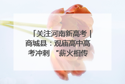 关注河南新高考｜商城县：观庙高中高考冲刺 “薪火相传”助力备考