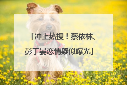 冲上热搜！蔡依林、彭于晏恋情疑似曝光