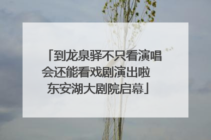 到龙泉驿不只看演唱会还能看戏剧演出啦 东安湖大剧院启幕