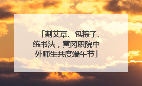 割艾草、包粽子、练书法，黄冈职院中外师生共度端午节