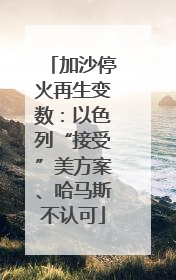 加沙停火再生变数：以色列“接受”美方案、哈马斯不认可