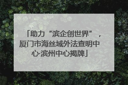 助力“滨企创世界”，厦门市海丝域外法查明中心·滨州中心揭牌