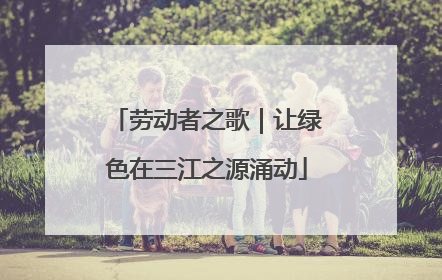 劳动者之歌｜让绿色在三江之源涌动