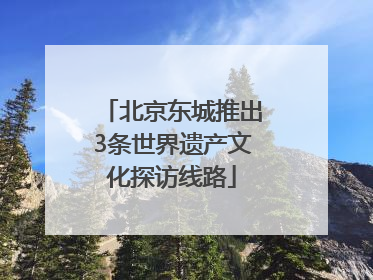 北京东城推出3条世界遗产文化探访线路
