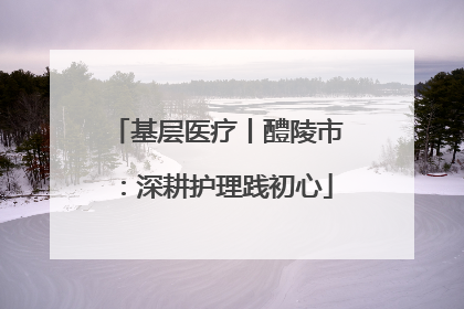 基层医疗丨醴陵市：深耕护理践初心