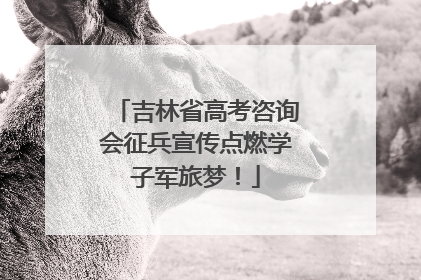吉林省高考咨询会征兵宣传点燃学子军旅梦！