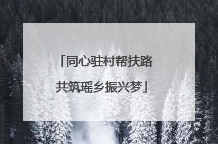 同心驻村帮扶路 共筑瑶乡振兴梦