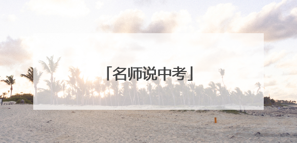 名师说中考