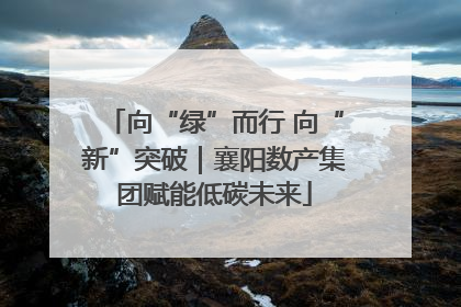 向“绿”而行 向“新”突破｜襄阳数产集团赋能低碳未来