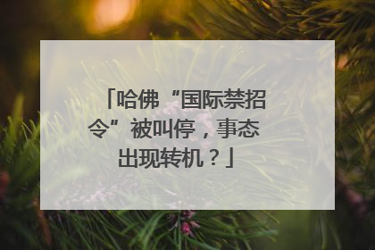 哈佛“国际禁招令”被叫停，事态出现转机？