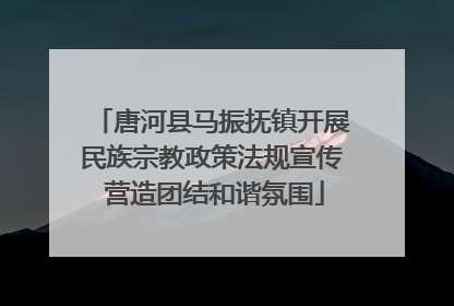 唐河县马振抚镇开展民族宗教政策法规宣传 营造团结和谐氛围