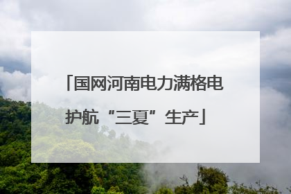 国网河南电力满格电护航“三夏”生产