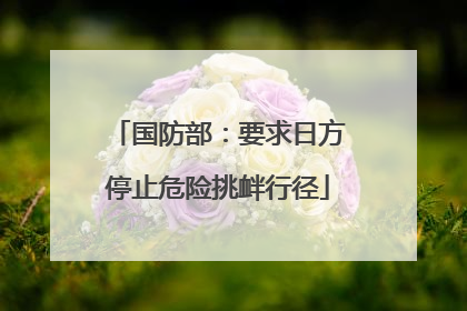 国防部：要求日方停止危险挑衅行径