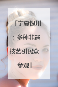 宁夏银川：多种非遗技艺引民众参观