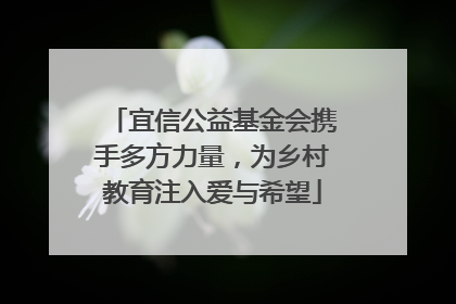 宜信公益基金会携手多方力量，为乡村教育注入爱与希望