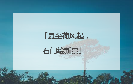 夏至荷风起，石门绘新景
