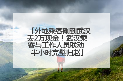 外地乘客刚到武汉丢2万现金！武汉乘客与工作人员联动 半小时完璧归赵