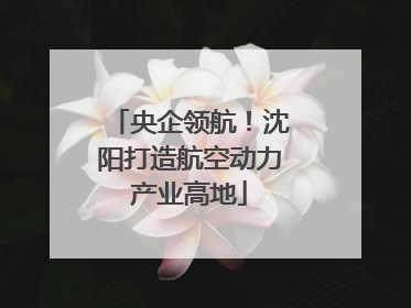 央企领航！沈阳打造航空动力产业高地