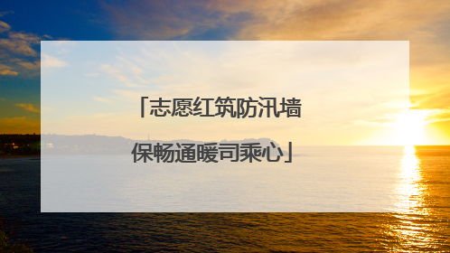 志愿红筑防汛墙 保畅通暖司乘心