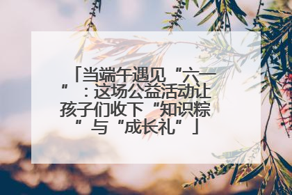 当端午遇见“六一”：这场公益活动让孩子们收下“知识粽”与“成长礼”
