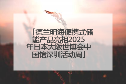 德兰明海便携式储能产品亮相2025年日本大阪世博会中国馆深圳活动周