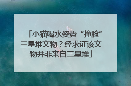 小猫喝水姿势“撞脸”三星堆文物？经求证该文物并非来自三星堆