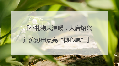 小礼物大温暖，大唐绍兴江滨热电点亮“微心愿”