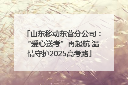 山东移动东营分公司：“爱心送考”再起航 温情守护2025高考路