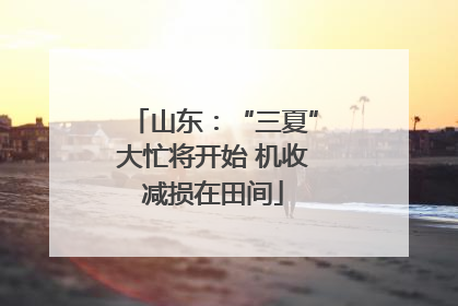 山东：“三夏”大忙将开始 机收减损在田间