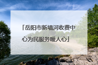 岳阳市新墙河收费中心为民服务暖人心