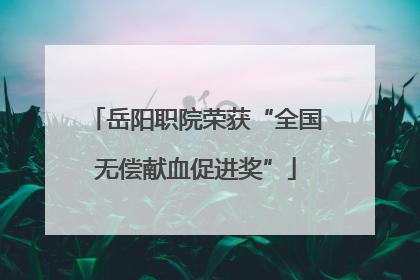 岳阳职院荣获“全国无偿献血促进奖”
