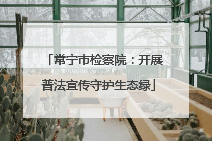 常宁市检察院：开展普法宣传守护生态绿