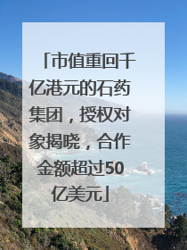 市值重回千亿港元的石药集团，授权对象揭晓，合作金额超过50亿美元