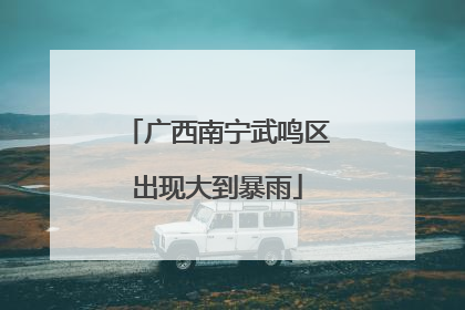 广西南宁武鸣区出现大到暴雨